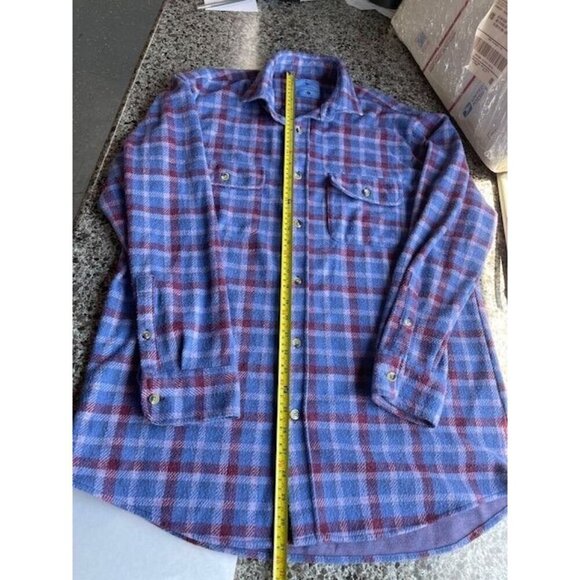 Tailorbyrd Plaid Button-Up Shirt "The Sweatertshirt" Blue/Red Check Men's‎ Large - Picture 2 of 15